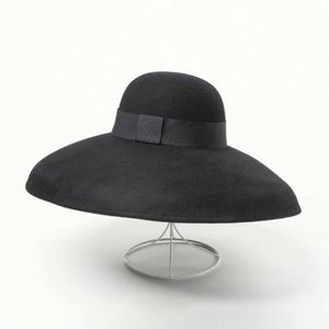 Fashion Trend Vintage Big Brim Stage Show <b>Hat</b> Fashion Women Female Party Event Wool Felt <b>Hat</b> - Product Image 3