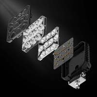 Feux de travail hors route carrés de 4 pouces, 10 LED, phare de conduite, position DRL, projecteurs, accessoires de voiture, aluminium, 9-30V, tracteur, SUV