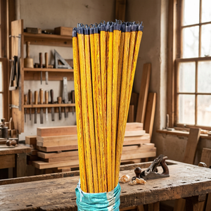 Manche de balai en bois avec tête en PVC et poils rigides, taille 20-24 pouces, style basique durable pour la maison, best-seller - Product Image 3