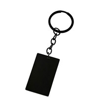 Gantungan Kunci Logam Kosong Grosir Bentuk Persegi Panjang Bahan Stainless Steel untuk Ukiran Kustom DIY Hadiah Promosi Langsung dari Pabrik