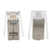 Connecteur RJ9 RJ10 4P4C pour câble de connexion d'équipement médical et aéronautique spécial, avec double shrapnel latéral