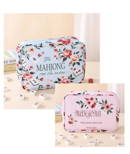 Sac de rangement étanche <span class=keywords><strong>Lcuky</strong></span> pour tuiles de Mahjong avec motif lettres et fermeture éclair, ensemble de sacs pour tuiles de Mahjong - Product Image 3