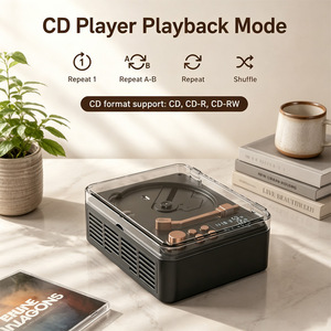 Reproductor de música con cubierta abatible para escritorio, diseño antideslizante a prueba de golpes, altavoz incorporado para entretenimiento en el hogar y vacaciones - Product Image 6