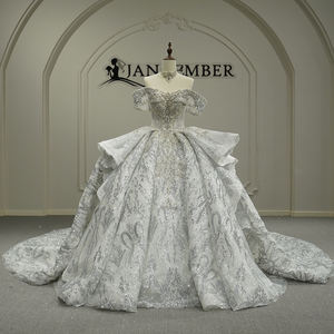 Robes de mariée et de soirée modernes GT26011, longues, ornées de perles et de cristaux floraux, style Sweetheart - Product Image 1