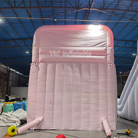 Toboggan gonflable rose haut de gamme avec piscine pour fête en plein air, personnalisable OEM