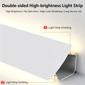 Nouveau design de luminaire mural linéaire à double paupière encastré sans <span class=keywords><strong>plafond</strong></span> pour la décoration intérieure - Product Image 3