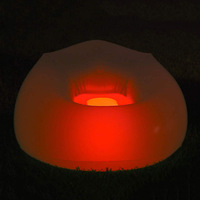 Sofa paresseux gonflable lumineux avec télécommande de 16 couleurs LED