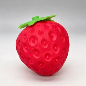 Fruit Squeeezy : Jouets sensoriels à pincer géants en forme de pêche, grande fraise et ananas - Product Image 5