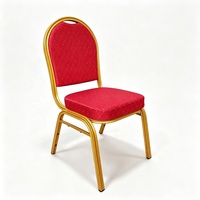 Chaise de banquet d'hôtel élégante à pieds en acier, dossier ovale, pour mariage et événements, empilable, prix usine