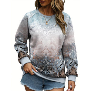 Sudadera de manga larga con patrón de elemento de mariposa para <span class=keywords><strong>mujer</strong></span>, <span class=keywords><strong>sudaderas</strong></span> con capucha de estilo degradado, sudadera con estampado de patrón personalizado - Product Image 4