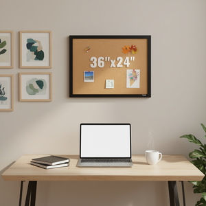 Tablero de Corcho Vevor de 36x24 Pulgadas con Marco para Decoración de Hogar, Oficina o Escuela, Tablero de Mensajes - Product Image 2