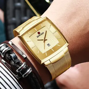 Reward Premium Square Luxury Simple Slim Man Quartz Watch Cheap OEM Fashion Chronograph Wristwatch Hands Male Watch