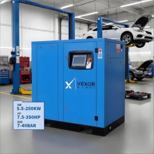 VEXOR 7.5kW 10HP Vidalı Hava Kompresörü <span class=keywords><strong>1</strong></span>.1m/dak 8-13bar 380V 50Hz Hava Soğutmalı Yağsız Yağlama - Product Image 1