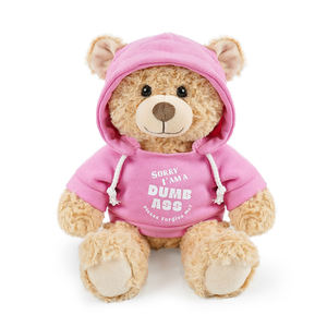 Ours en peluche en polyester de 22 cm avec sweat à capuche pour la Saint-Valentin - Je t'aime, Je t'espère bien, Je <span class=keywords><strong>suis</strong></span> désolé - Motif cœur rose - Product Image 4