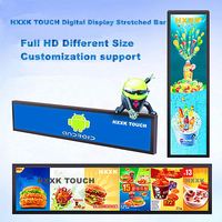 HXXK TOUCH, gran oferta de 38,6 pulgadas, estante de señalización digital comercial ultra ancho, monitor de pantalla de borde, pantalla LCD de barra estirada completa