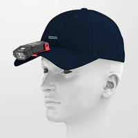 Mini Linterna Frontal LED con Sensor, Luz de Clip para Gorra, Linterna de Pesca Recargable por USB, Ajustable, para Camping, ABS, Regulable, 12 Horas de Iluminación