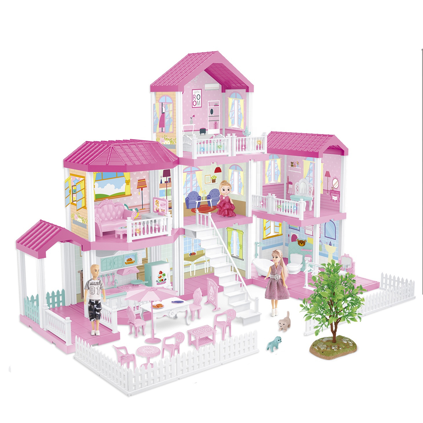 Новейший Рождественский подарок 2021 года, забавный миниатюрный домик для кукол «сделай сам» для детей в помещении для девочек