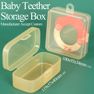 SUNSHING Caja de Almacenamiento Portátil para Mordedores de Bebé, Contenedor Transparente de Plástico Pequeño para Mordedores Infantiles, Venta al por Mayor - Product Image 1