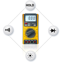 Multimeter Digital VA16 Penguji Kabel Jaringan RJ45 RJ11 Penguji Saluran Telepon Baterai 1.5 6 9V DC AC Voltmeter Ohm Volt Amp