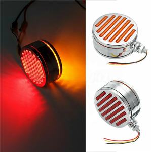 Luz de Pedestal de doble cara 98 Led 4 "redondo rojo ámbar Flatline con carcasa cromada para Semi camión guardabarros cola esquina señal de giro - Product Image 2