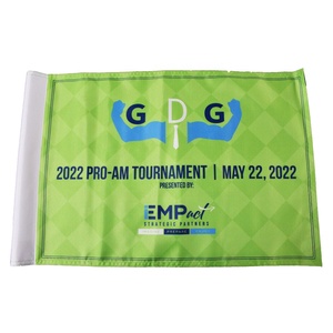 So sánh chia sẻ tùy chỉnh Golf đặt màu xanh lá cây cờ với cực và lỗ cup in grag hai mặt cờ OEM - Product Image 3