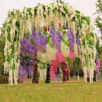 Guirlandes de fleurs artificielles réalistes en plastique multicolores 110 cm, marque SOL, personnalisables, pour décoration murale de mariage et de maison