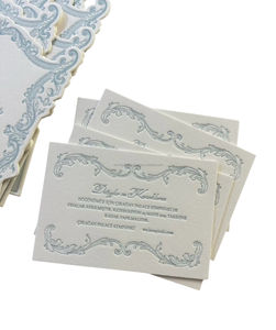 Papier de coton offset d'invitation de mariage typographique de luxe élégant avec forme en relief personnalisée et fantaisie découpée à l'emporte-pièce - Product Image 2