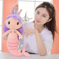 Conception personnalisée de jolis jouets en peluche de sirène, faites votre propre jouet en peluche et poupée de princesse sirène