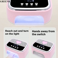 Nouveau 168W Rechargeable Sans Fil Lampe À Ongles Séchage Rapide Gel À Ongles Sèche Machine UV LED Coeur avec Diamant Lampe À Ongles