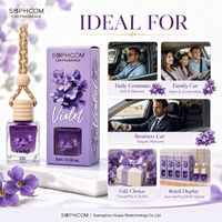 Exportklare 8ML hangende autogeurfles, glazen parfumverfrisser met houten dop voor groothandelsimporteurs.