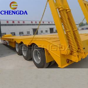 รถบรรทุกกึ่งพ่วงสำหรับขนส่ง50ton 80ton 3แกน10ม.-18ม. 100ton รถบรรทุกชั้นต่ำ - Product Image 1