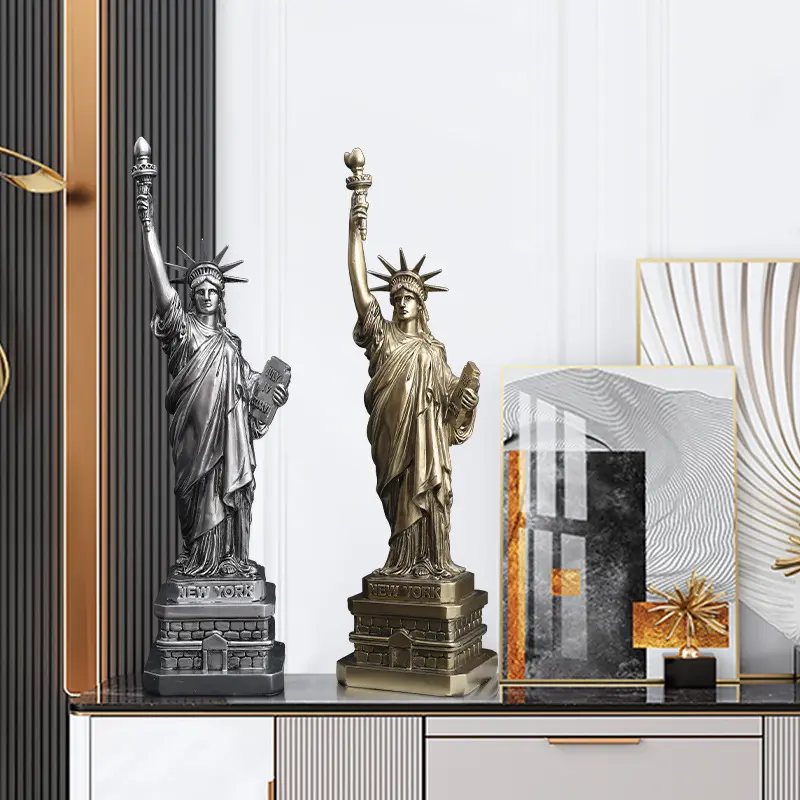 Patung Liberty wanita dekoratif, patung Resin dekorasi untuk kantor ruang tamu, patung agama Resin kreatif