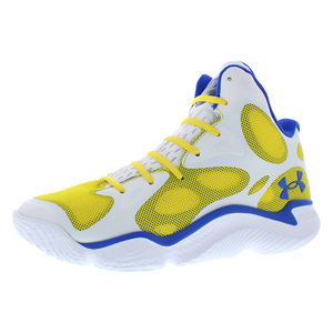 Chaussures pour hommes Under Armour Curry Spawn Flotro Couleur : Blanc/Jaune/Bleu |   100% authentique - Product Image 1