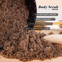 En stock, vente en gros d'usine, gommage corporel au sucre brun, exfoliant en profondeur, blanchissant, prix bas, gommage naturel au sel de mer et au sucre brun