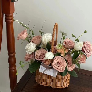Cesto portaoggetti e vaso per fiori in PP effetto rattan ecologico per decorazioni casa e <span class=keywords><strong>giardino</strong></span>, matrimoni, hotel, picnic - Product Image 5