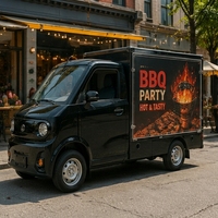 Camionnette électrique mini-cargo à 4 roues, véhicule utilitaire électrique pour livraison, capacité de charge de 500 kg, vitesse maximale de 85 km/h, idéal pour les entreprises de café, fleurs, barbecue et street food.