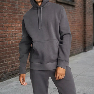 High Quality 100% Cotton Winter Oversize <b>Thick</b> Fleece Drop Shoulder Custom Men's Hoodies with Beaded Embroidery Eco-Friendly - Product Image 2