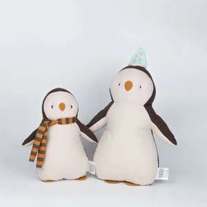 Vente en gros usine/OEM – Peluche apaisante en tissu de coton (coq, lapin, dinosaure, girafe, <span class=keywords><strong>pingouin</strong></span>) avec rembourrage en coton PP pour bébés de 0 à 24 mois - Product Image 4
