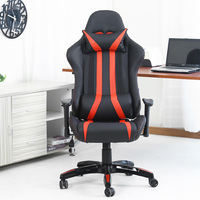 Chaise de jeu noire et orange, haute qualité, dossier haut, confortable, chaise de jeu en gros, siège de voiture de course, OEM personnalisé