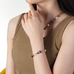 Série Maillard Bijoux fins pour femmes Bracelet en cristal de pierre naturelle Boucles d'oreilles et collier Ensemble - Product Image 6