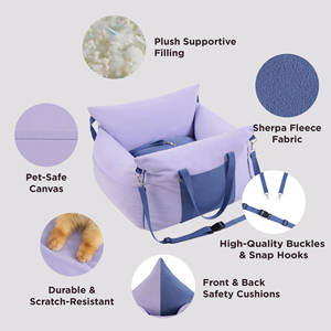 Multifunktion ales Hunde autos itz Reise bett Wasserdichter Resist Pet Carrier mit individuellem Logo Safe Belt Hunde leine; Solides Muster - Product Image 2