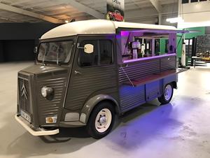 Camionnette alimentaire électrique rétro personnalisée Citroën avec machine à café expresso professionnelle pour Macaron Opera House Candy - Product Image 2