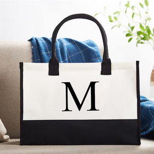 Sac de plage en toile surdimensionné avec logo personnalisé, sac fourre-tout en toile personnalisé, sac de plage, sacs fourre-tout en jute pour femmes - Product Image 2