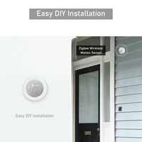 Détecteur de mouvement intelligent sans fil Zigbee - Détecteur PIR haute sensibilité, étanche IP65, en matériau ABS pour systèmes d'alarme de sécurité domestique