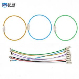 EWANG Color Wire Rope Screw Lock Ring Custom Stainless Steel Keychain - Product Image 3