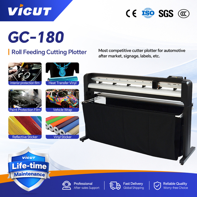 Hot Selling 70" Cutting Plotter with AIDCut Cam Software VICUT GC-180 Car Tint Cutting Machine