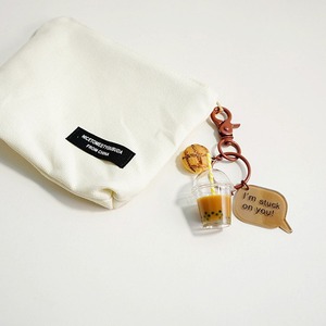 พวงกุญแจตุ๊กตาหมีนมไข่มุกสไตล์ญี่ปุ่นน่ารักแบบอินสตาแกรมสำหรับสาวๆ  อุปกรณ์เสริมกระเป๋า พวงกุญแจยางห้อย - Product Image 3