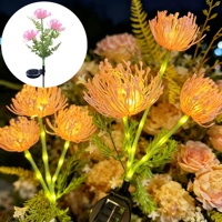 Lampes solaires LED d'extérieur étanches en forme de lys araignée artificiel pour la décoration de clôtures de bord de mer et de cours