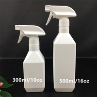 Bouteille pulvérisateur chimique vide de 250 ml, 500 ml, 16 oz, robuste, noire, transparente, bouteille pulvérisateur de 24 oz pour solutions de nettoyage, pulvérisateur de 1 l en HDPE