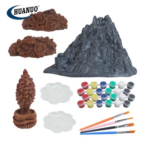Bambini educativi 42 pz modelli di dinosauri giocattoli di pittura <span class=keywords><strong>albero</strong></span> vulcanico pietre fai da te modello di colore <span class=keywords><strong>disegno</strong></span> - Product Image 2